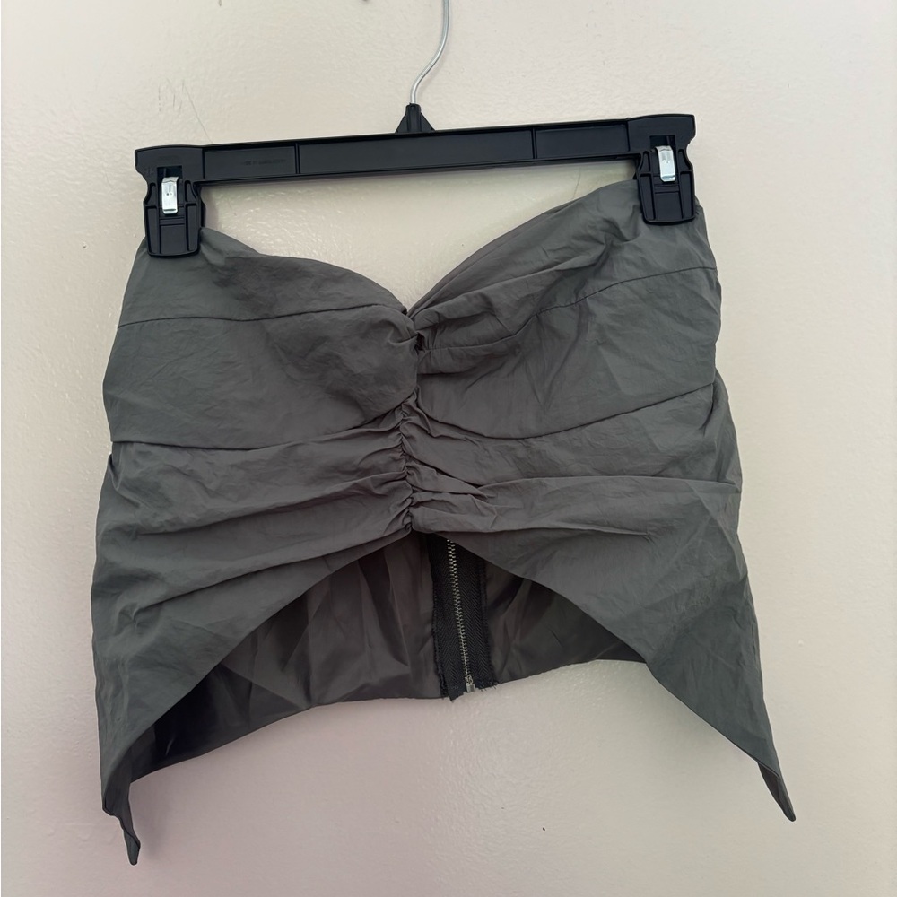 Amazon Grey Strapless Top